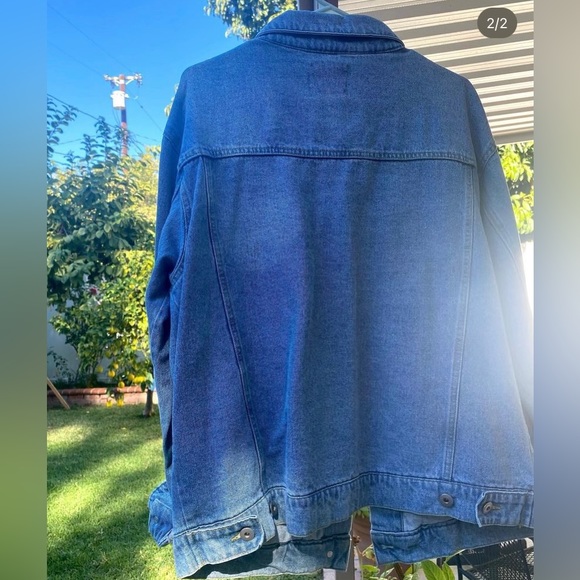 Distress Longline Denim Jacket - Picture 2 of 2
